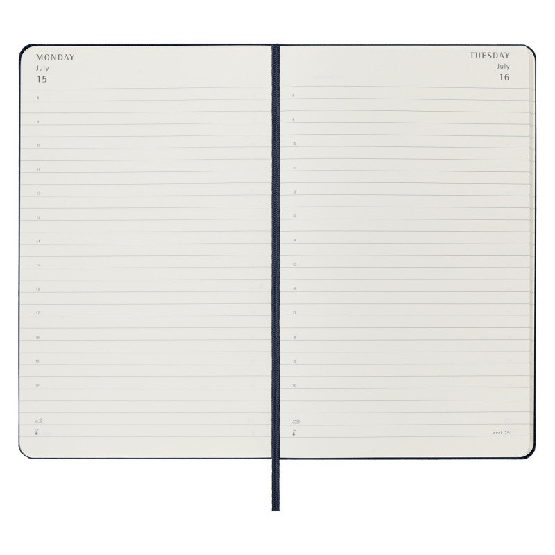 Kalendarz dzienny MOLESKINE 2024, 12M, L, twarda oprawa, sapphire blue