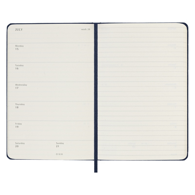 Kalendarz tygodniowy MOLESKINE 2024, 12M, P, twarda oprawa, sapphire blue