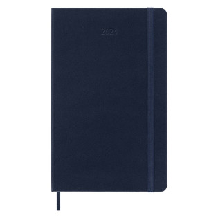 Kalendarz tygodniowy MOLESKINE 2024, 12M, L, twarda oprawa, sapphire blue