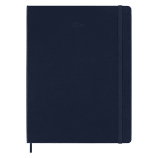 Kalendarz tygodniowy MOLESKINE 2024, 12M, XL, twarda oprawa, sapphire blue