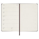 Kalendarz tygodniowy MOLESKINE 2024, 12M, P, twarda oprawa, burgundy red