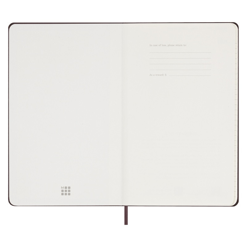 Kalendarz tygodniowy MOLESKINE 2024, 12M, L, twarda oprawa, burgundy red