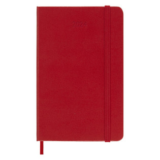 Kalendarz tygodniowy MOLESKINE 2024, 12M, P, twarda oprawa, scarlet red