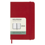 Kalendarz tygodniowy MOLESKINE 2024, 12M, P, twarda oprawa, scarlet red