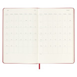 Kalendarz tygodniowy MOLESKINE 2024, 12M, L, twarda oprawa, scarlet red