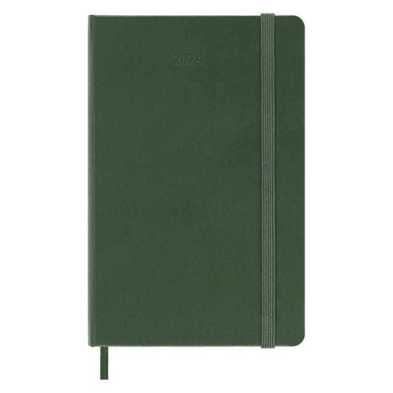 Kalendarz dzienny MOLESKINE 2024, 12M, P, twarda oprawa, myrtle green