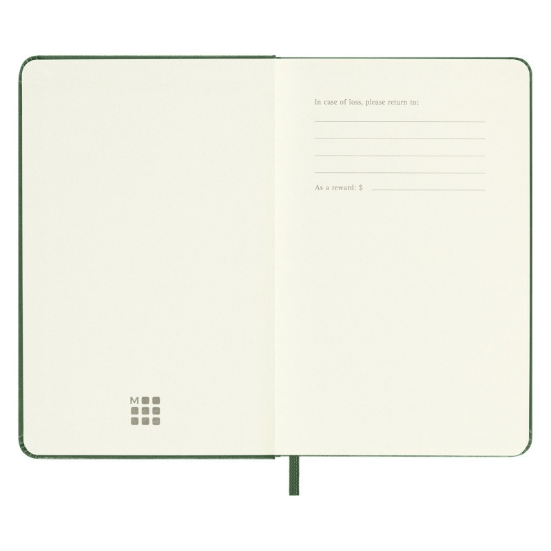 Kalendarz dzienny MOLESKINE 2024, 12M, P, twarda oprawa, myrtle green