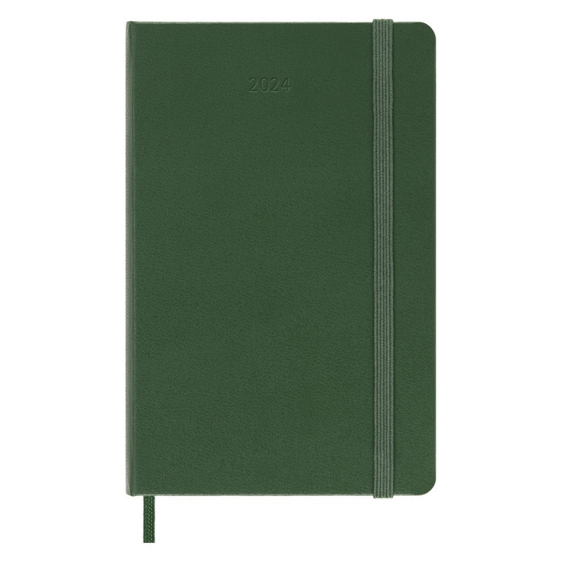 Kalendarz tygodniowy MOLESKINE 2024, 12M, P, twarda oprawa, myrtle green