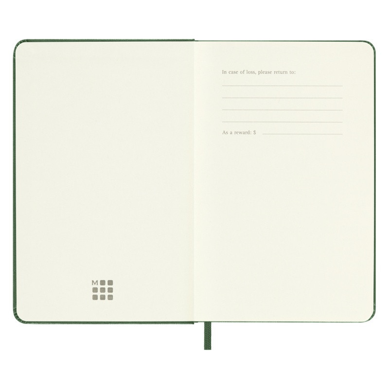 Kalendarz tygodniowy MOLESKINE 2024, 12M, P, twarda oprawa, myrtle green