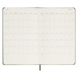 Kalendarz tygodniowy MOLESKINE 2024, 12M, L, twarda oprawa, myrtle green