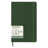 Kalendarz tygodniowy MOLESKINE 2024, 12M, L, twarda oprawa, myrtle green
