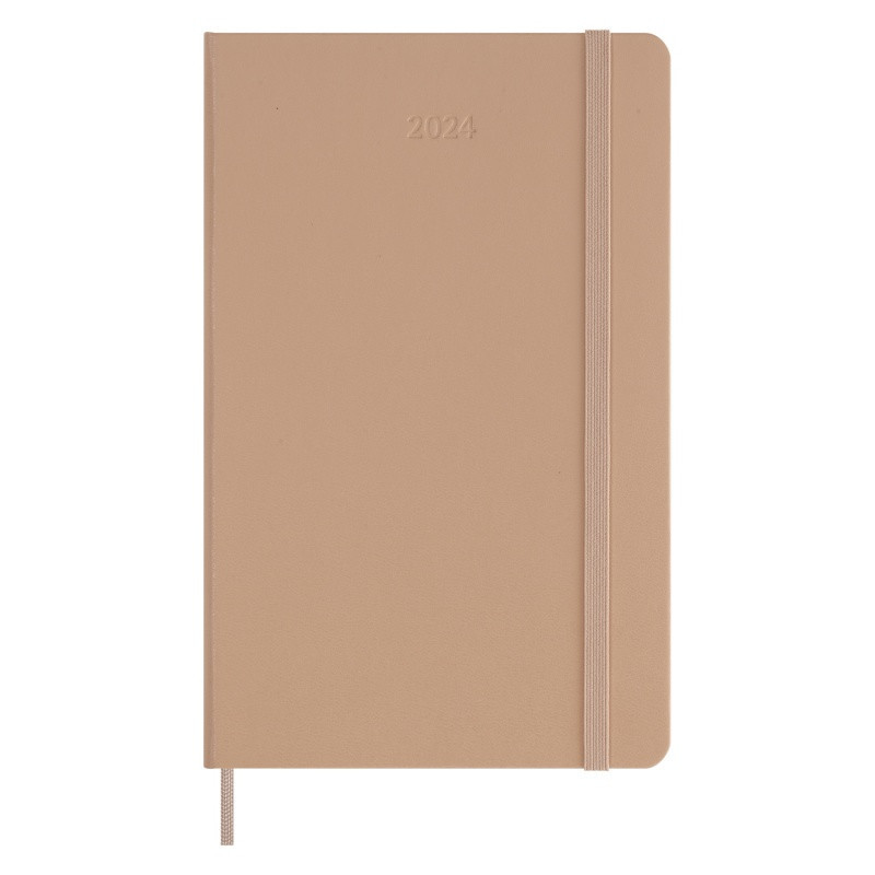 Kalendarz tygodniowy MOLESKINE 2024, 12M, L, twarda oprawa, sandy brown
