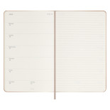 Kalendarz tygodniowy MOLESKINE 2024, 12M, L, twarda oprawa, sandy brown