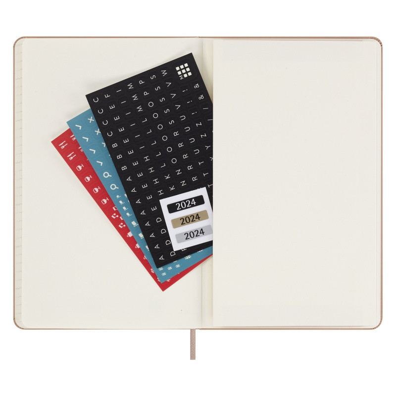 Kalendarz tygodniowy MOLESKINE 2024, 12M, L, twarda oprawa, sandy brown