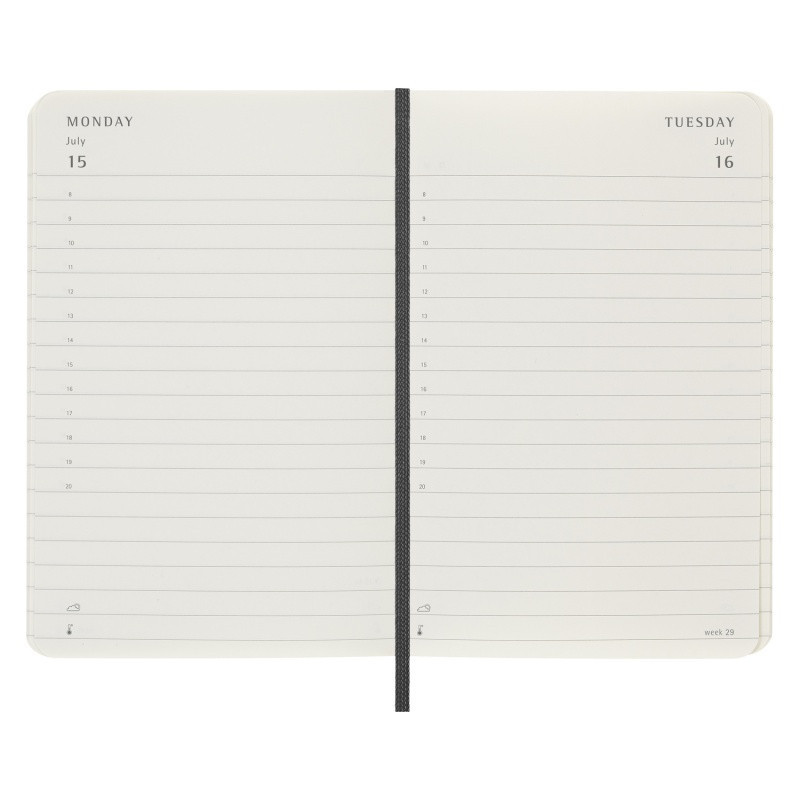 Kalendarz dzienny MOLESKINE 2024, 12M, P, miękka oprawa, czarny