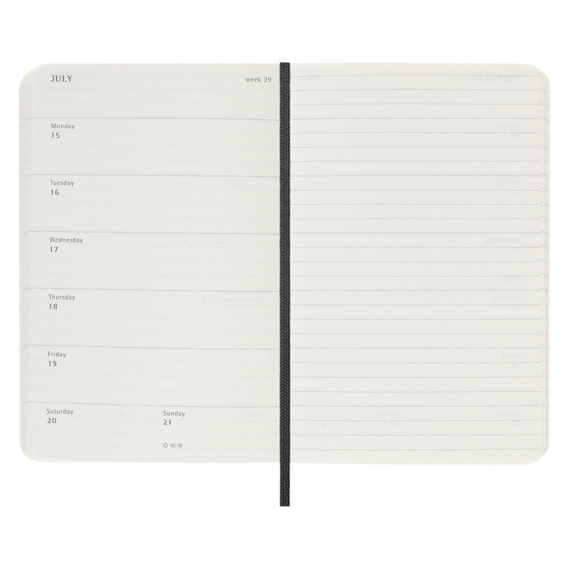 Kalendarz tygodniowy MOLESKINE 2024, 12M, P, miękka oprawa, czarny