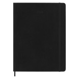 Kalendarz tygodniowy MOLESKINE 2024, 12M, XL, miękka oprawa, czarny