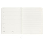 Kalendarz tygodniowy MOLESKINE 2024, 12M, XL, miękka oprawa, czarny