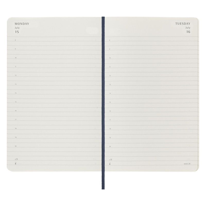 Kalendarz dzienny MOLESKINE 2024, 12M, L, miękka oprawa, sapphire blue
