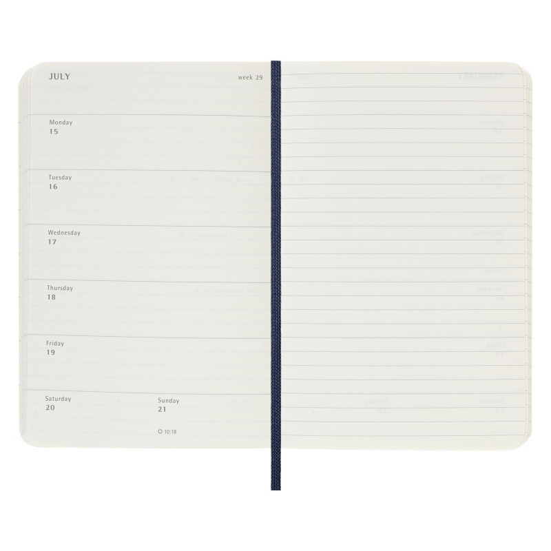 Kalendarz tygodniowy MOLESKINE 2024, 12M, P, miękka oprawa, sapphire blue