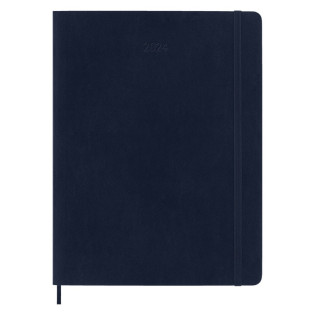Kalendarz tygodniowy MOLESKINE 2024, 12M, XL, miękka oprawa, sapphire blue