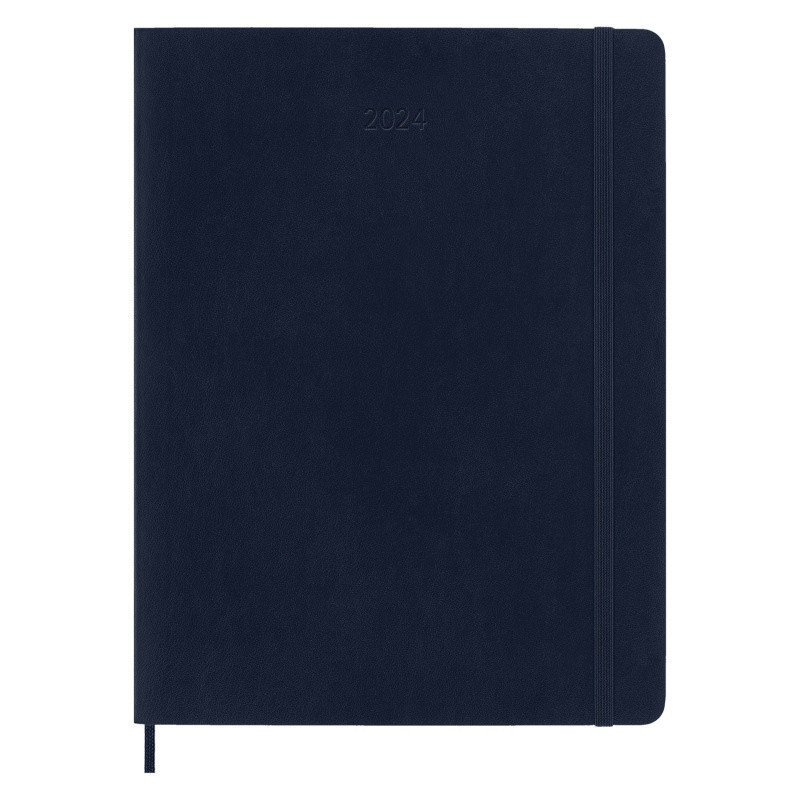 Kalendarz tygodniowy MOLESKINE 2024, 12M, XL, miękka oprawa, sapphire blue