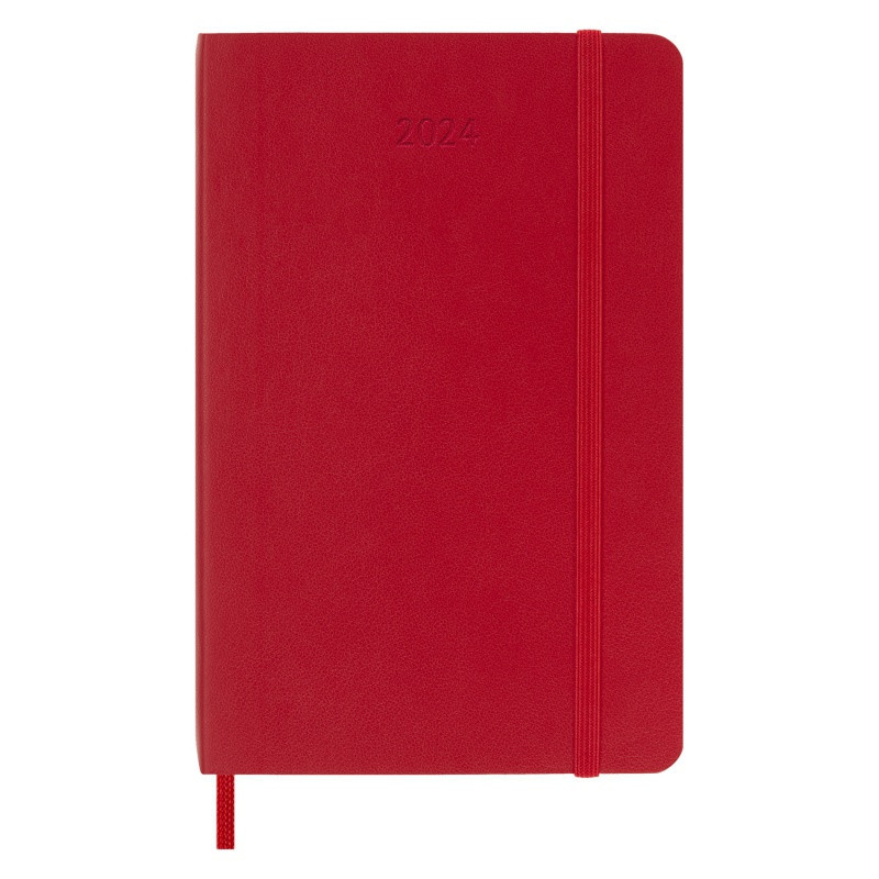 Kalendarz dzienny MOLESKINE 2024, 12M, P, miękka oprawa, scarlet red