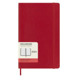 Kalendarz dzienny MOLESKINE 2024, 12M, L, miękka oprawa, scarlet red