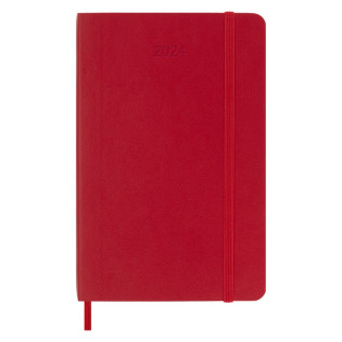 Kalendarz tygodniowy MOLESKINE 2024, 12M, P, miękka oprawa, scarlet red