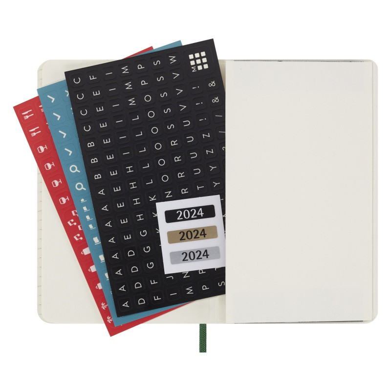 Kalendarz dzienny MOLESKINE 2024, 12M, P, miękka oprawa, myrtle green