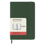 Kalendarz dzienny MOLESKINE 2024, 12M, P, miękka oprawa, myrtle green