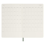 Kalendarz tygodniowy MOLESKINE 2024, 12M, L, miękka oprawa, myrtle green