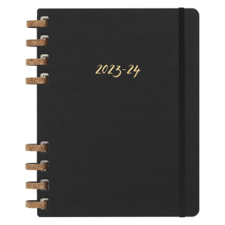 Kalendarz akademicki na spirali MOLESKINE lip 23 - cze 2024, XL, twarda oprawa, czarny