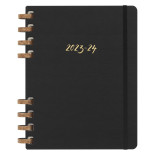 Kalendarz akademicki na spirali MOLESKINE lip 23 - cze 2024, XL, twarda oprawa, czarny