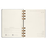 Kalendarz akademicki na spirali MOLESKINE lip 23 - cze 2024, XL, twarda oprawa, czarny