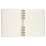 Kalendarz akademicki na spirali MOLESKINE lip 23 - cze 2024, XL, twarda oprawa, czarny