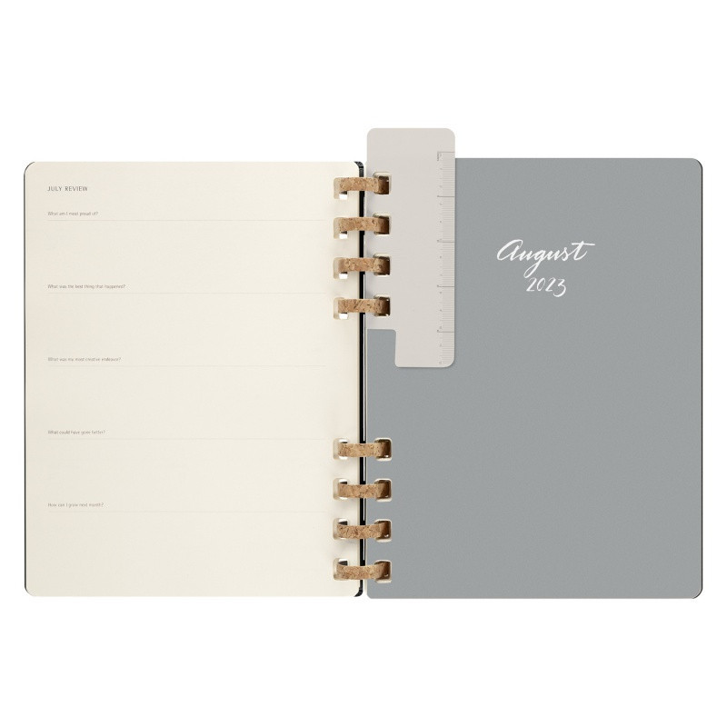 Kalendarz akademicki na spirali MOLESKINE lip 23 - cze 2024, XL, twarda oprawa, czarny
