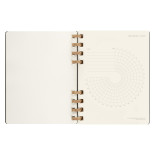 Kalendarz akademicki na spirali MOLESKINE lip 23 - cze 2024, XL, twarda oprawa, czarny