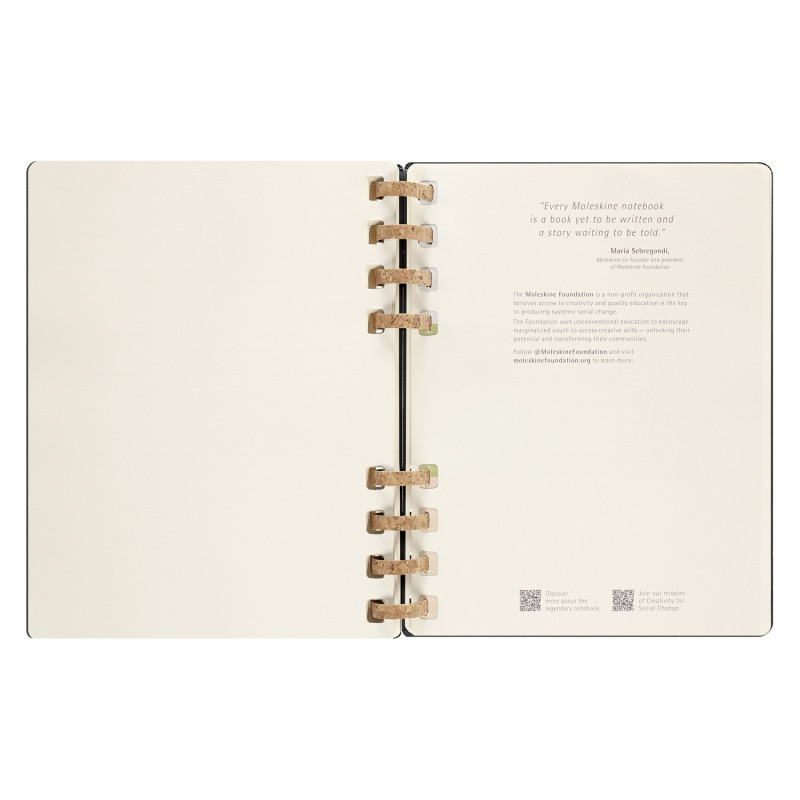 Kalendarz akademicki na spirali MOLESKINE lip 23 - cze 2024, XL, twarda oprawa, czarny