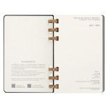 Kalendarz akademicki na spirali MOLESKINE lip 23 - cze 2024, L, twarda oprawa, czarny