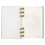 Kalendarz akademicki na spirali MOLESKINE lip 23 - cze 2024, L, twarda oprawa, czarny