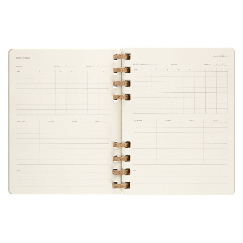 Kalendarz akademicki na spirali MOLESKINE lip 23 - cze 24, XL, twarda oprawa, crush kiwi