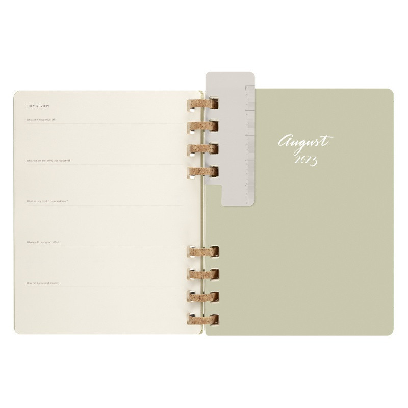 Kalendarz akademicki na spirali MOLESKINE lip 23 - cze 24, XL, twarda oprawa, crush kiwi