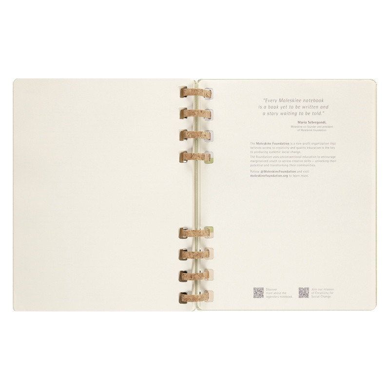 Kalendarz akademicki na spirali MOLESKINE lip 23 - cze 24, XL, twarda oprawa, crush kiwi