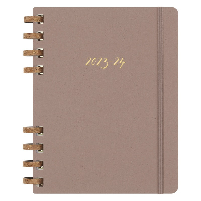 Kalendarz akademicki na spirali MOLESKINE lip 23 - cze 24, XL, twarda oprawa, crush almond