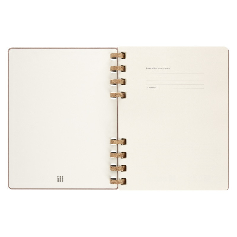 Kalendarz akademicki na spirali MOLESKINE lip 23 - cze 24, XL, twarda oprawa, crush almond