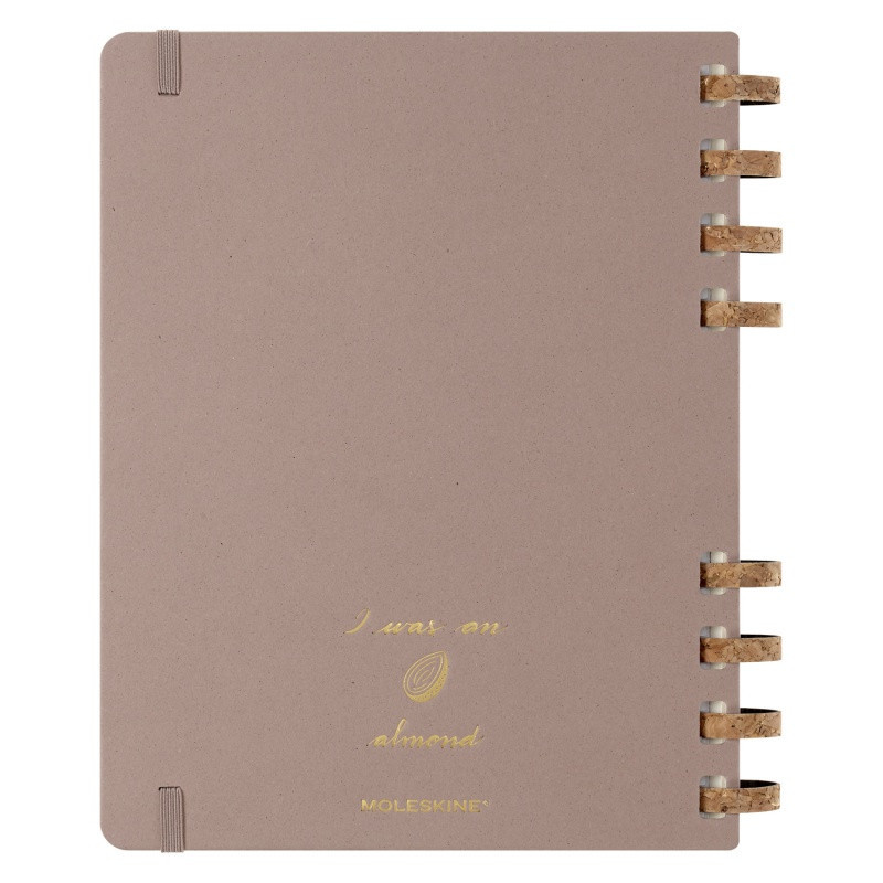 Kalendarz akademicki na spirali MOLESKINE lip 23 - cze 24, XL, twarda oprawa, crush almond