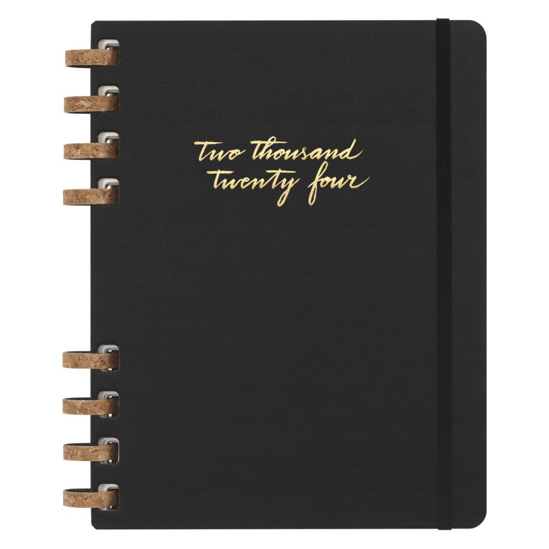 Kalendarz tygodniowy/miesięczny na spirali MOLESKINE 2024, 12M, XL, twarda oprawa, czarny