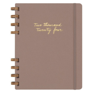 Kalendarz tygodniowy/miesięczny na spirali MOLESKINE 2024, 12M, XL, twarda oprawa, crush almond