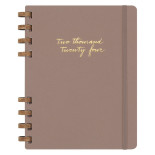 Kalendarz tygodniowy/miesięczny na spirali MOLESKINE 2024, 12M, XL, twarda oprawa, crush almond